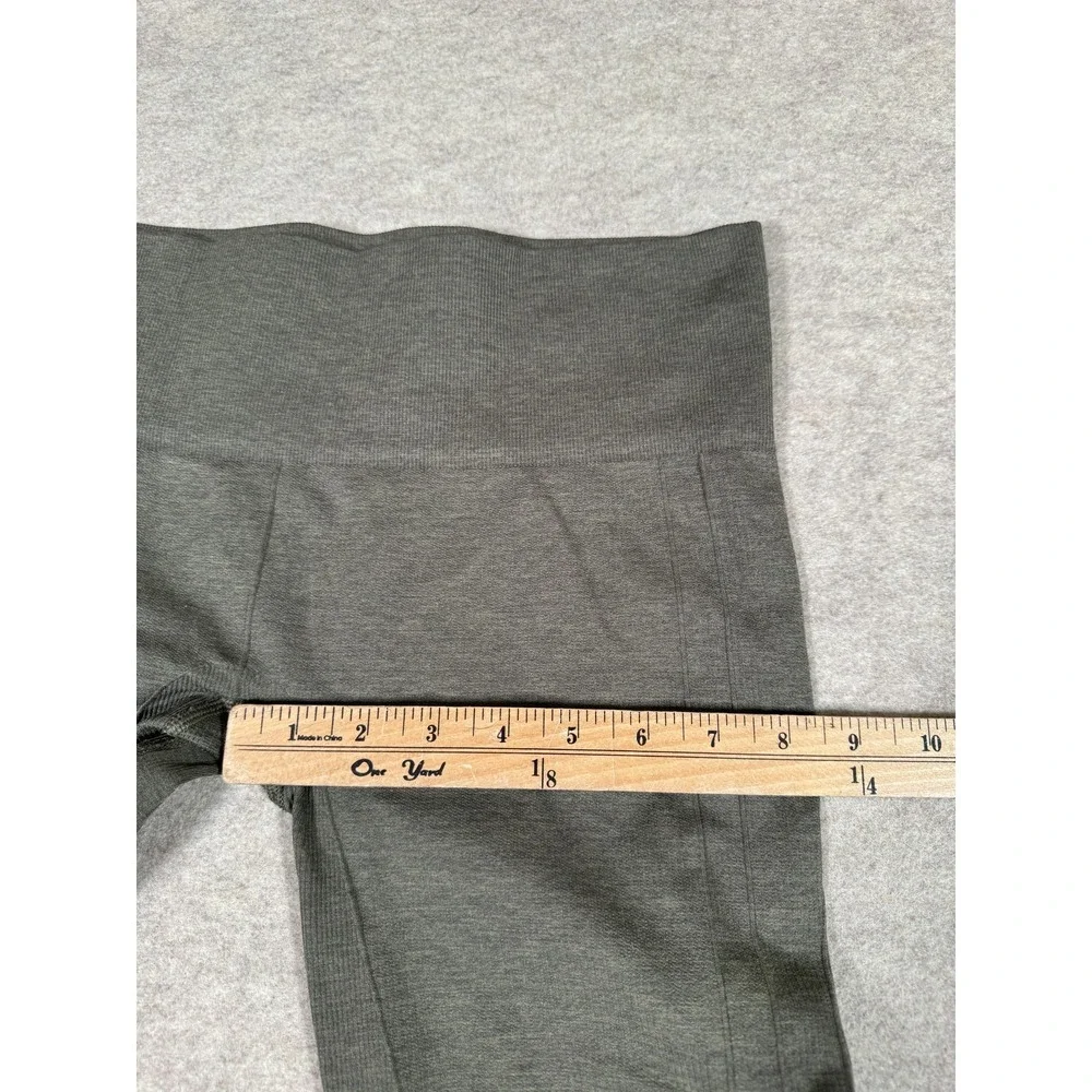 Lululemon Leggings Womens 8 Gray Capri Ruched Sides High Rise Yoga Athletic Gym